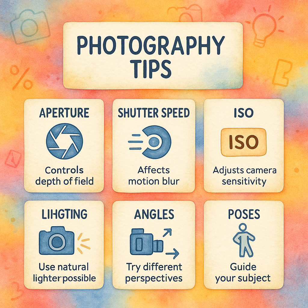 Photography Tips Flashcards